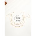 thumbnail image 4 of 3pcs Metal Texture Pearl Beaded & Circular Charm Pendant Necklace Set, 4 of 4