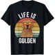 thumbnail image 1 of Retro Golden Retriever - Camiseta divertida para perro, 1 of 2