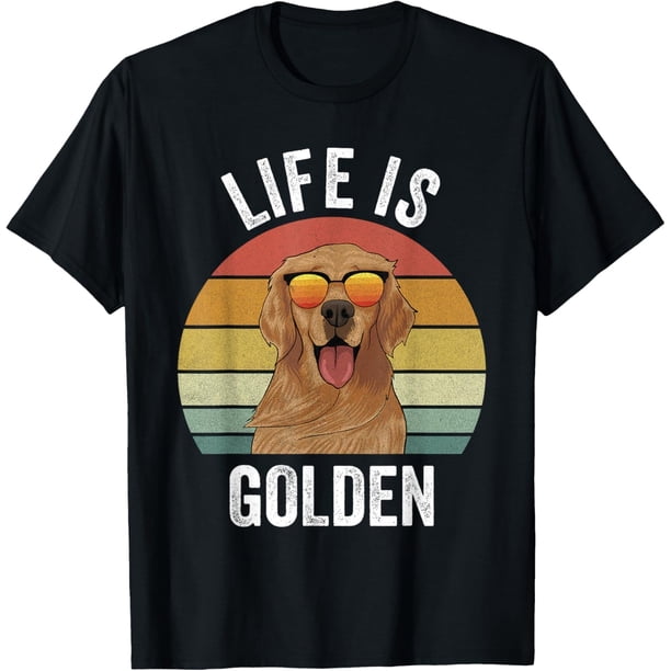 Retro Golden Retriever - Camiseta divertida para perro