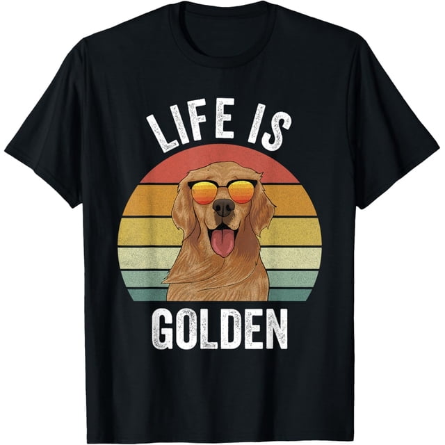 Retro Golden Retriever - Camiseta divertida para perro