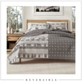 thumbnail image 4 of Rustic Woodland Reversible Twin / Twin XL Quilt Set with Shams (Rustic Landscape Grey), 4 of 6