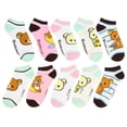 thumbnail image 2 of San-x Rilakkuma Bears Adult Character Ankle No-Show Socks 5 PK, 2 of 3