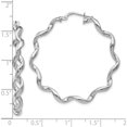 thumbnail image 4 of Sterling Silver Polished Twisted Hoop Earrings (38x38.3), 4 of 5