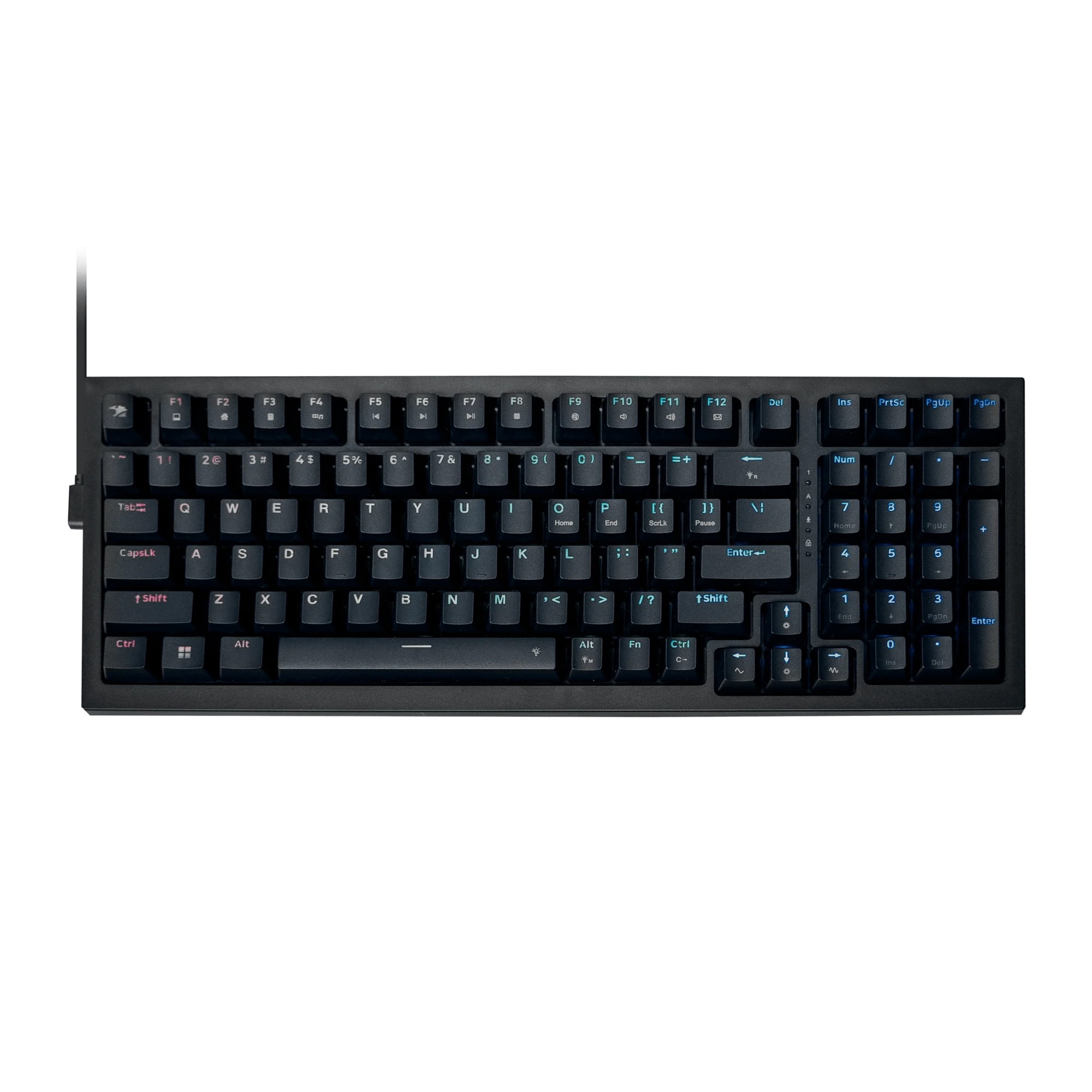 iBUYPOWER MK9 RGB Mechanical Gaming Keyboard with Tactile Brown Switches, Custom aRGB Lighting, Detachable USB-C Cable, Solid Black