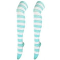 thumbnail image 2 of Women's Stockings Cotton Thigh High Over Knee Socks - Striped Boot Socks & Leg Warmers for Daily, Sports, 2 of 4