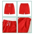 thumbnail image 4 of Tdoqot Toddler Boys Sweat Shorts- Cotton Casual Soft Kids Summer Athletic Shorts with Pockets Red Size 6T, 4 of 4