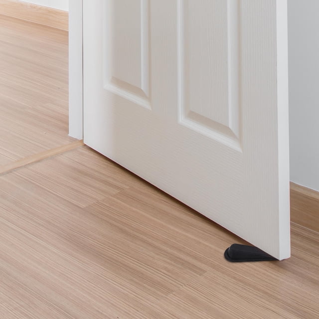 unbranded 2Ud Tope De Puerta De Antideslizante Negro Para Piso Antiviento Fácil Instalación Y Seguridad