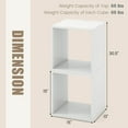 thumbnail image 3 of Costway 2PCS Stackable Storage Cube Free-standing Storage Organizer Bookcase for Bedroom White, 3 of 10