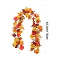 thumbnail image 3 of Fall Garland Decor - 68.9" Pumpkin & Maple Leaf Hanging Vine for Fireplace & Staircase, 3 of 7