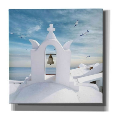 Epic Graffiti 'Grecianblue Two' by Steve Hunziker Giclee Canvas Wall Art, 18"x18"