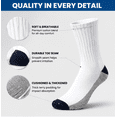 thumbnail image 4 of 6 Pairs Crew Socks for Men Women, Non Binding Loose Top Socks, Soft Breathable Stretch Cotton Socks for Everyday Comfort and Daily Wear, 4 of 4