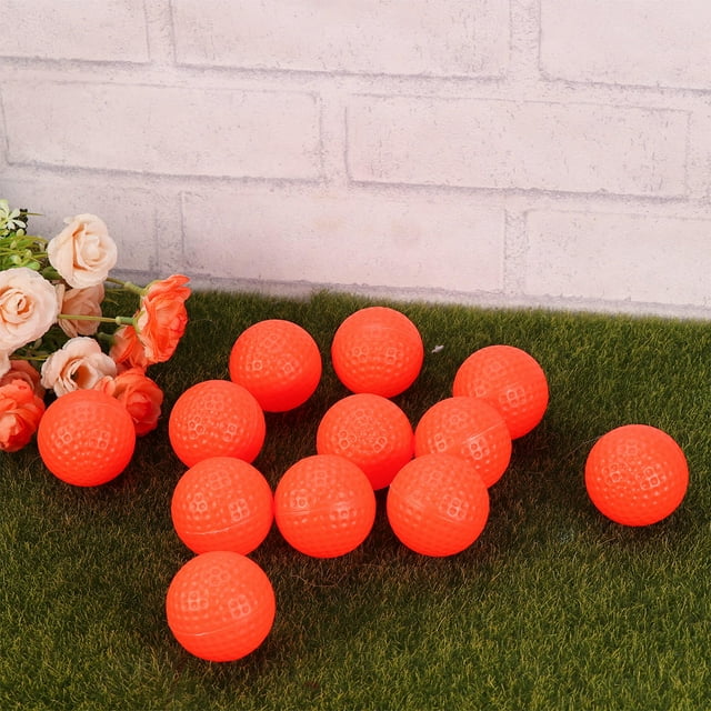 OULII Équipement d'Entraînement de Softball 12 Pcs Balle de Sport Ronde PP Orange