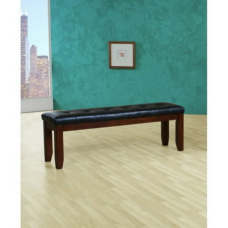 48" Cushioned Bench, Dark Brown Vinyl