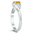 thumbnail image 2 of SZUL Women's 6X4MM Citrine and Diamond Twist Ring in 10K White Gold, 2 of 4