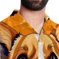 thumbnail image 5 of Corgi Dog Men's Casual Hawaiian Button Down Short Sleeve Summer Beach Printed Shirt, 5 of 6