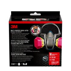 3Mâ„¢ Professional Multi-Purpose Respirator with Quick Latch 65023QLHA1C-PS, 1/pk, 4 pks/case (Case of 4) SKU 7100117039