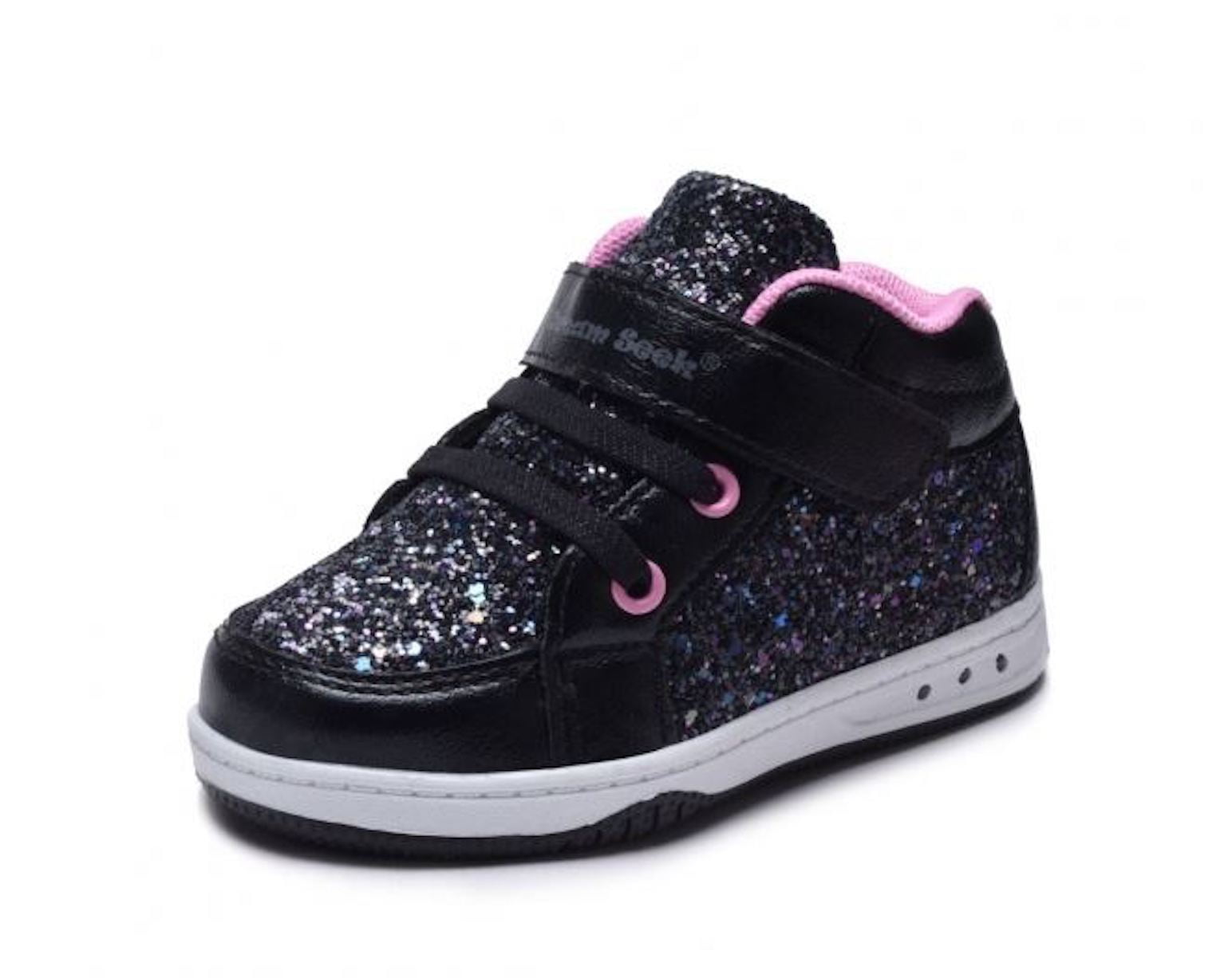 Toddler Kids Sneakers School Shoes for Girls Glitter with Hook and Loops Design 25 Styles 