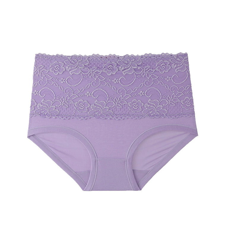 Lopecy-Sta Women's Sexy and Fashionable High Waist Lace Body Shaping  Underwear Savings Clearance Underwear Women Mother's Day Gifts Purple