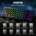 thumbnail image 2 of ATTACK SHARK X68 HE Rapid Trigger Keyboard Magnetic Switch with C01PRO Coiled Cable, 60% Wired 8KHz Magnetic Keyboard With 0.01mm RT Accuracy, Support RT/Snap Tap/DKS/MT/TGL, 2 of 9