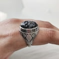thumbnail image 5 of Snowflake Obsidian Mans Ring, Natural Snowflake Obsidian, Gents Ring, Silver Jewelry, 925 Silver Ring, Gift, Heavy Mens Ring, Arabic Design, Ottoman Style Ring, Christmas, Turkey Mens Signet Ring, 5 of 7