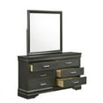 thumbnail image 6 of Brooklyn Twin 5 Pc Tufted Upholstery LED Bedroom set made with Wood in Gray, 6 of 28
