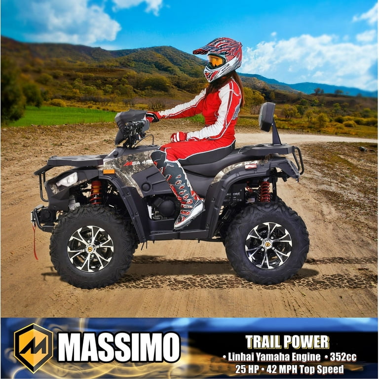 Massimo 352cc 4WD ATV with EFI, 4 Stroke Engine and 25HP