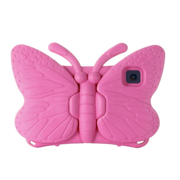 Aminegg Butterfly Shockproof Protection Kids Case for Samsung Galaxy Tab A8 X200 X205 10.5 inch Tablet Light Weight Heavy Duty Durable Cover Hot Pink