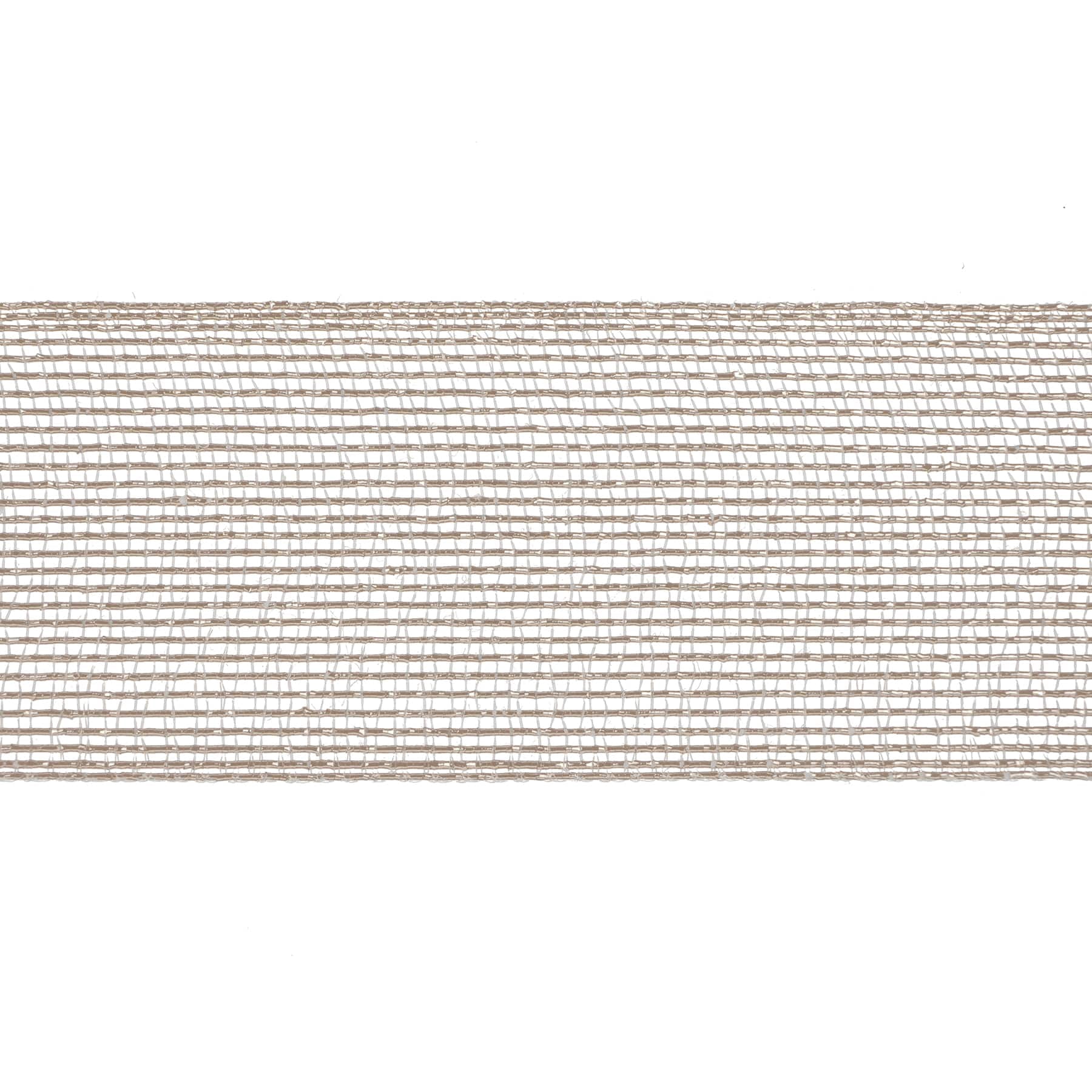 1.5" x 3yd. Champagne Gold Metallic Mesh Ribbon by Celebrate It – Non-Wire Woven Edge - Ideal for Floral Decor & Gift Wrapping - 12 Pack