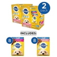 thumbnail image 3 of PEDIGREE CHOICE CUTS Puppy Soft Wet Meaty Dog Food Morsels in Sauce With Chicken and With Beef Variety Pack, (16ct) 3.5 oz. Pouches, 3 of 3