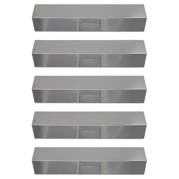 5-Pack BBQ Grill Heat Shield Plate Tent Replacement Parts for Brinkmann 810-4535-S - Compatible Barbeque Stainless Steel Flame Tamer, Guard, Deflector, Flavorizer Bar, Bar, Burner Cover 15"