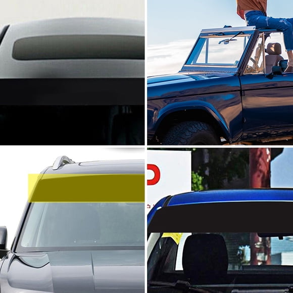 BESTYASH 1Pcs Windshield Sunshade Banner Black PVC for Car Styling 140X20cm