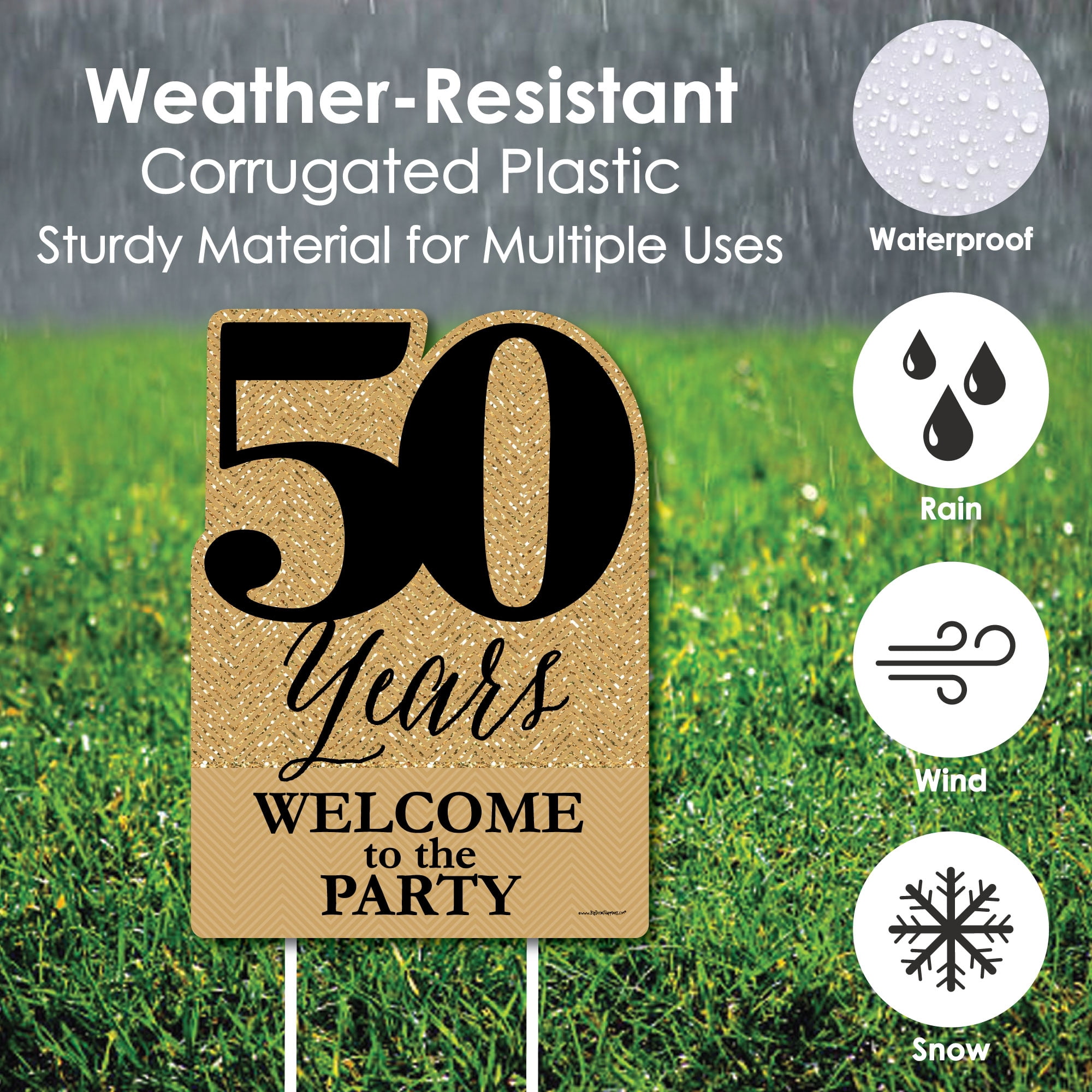 Big Dot of Happiness We Still Do - 50th Wedding Anniversary - Party Decorations - Anniversary Party Welcome Yard Sign