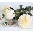 thumbnail image 4 of White Dahlia Artificial Flowers Bouquets of Dahlia Silk Flowers for Home Tables Wedding Bouquets Centerpieces Bridal Shower Party Decorations (White), 4 of 5