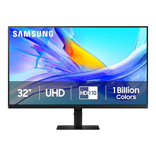 Samsung 32-in ViewFinity S8 (S80UD) 4K UHD IPS HDR10 Computer Monitor, KVM Switch, Eye Care, LS32D800UBNXGO (2025)