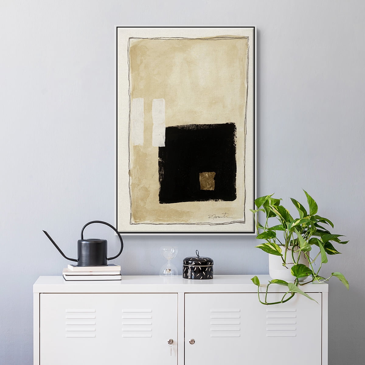 Inner Musing I Framed Premium Gallery Wrapped Canvas - Ready to Hang - 17 x 25 - White Floating Frame