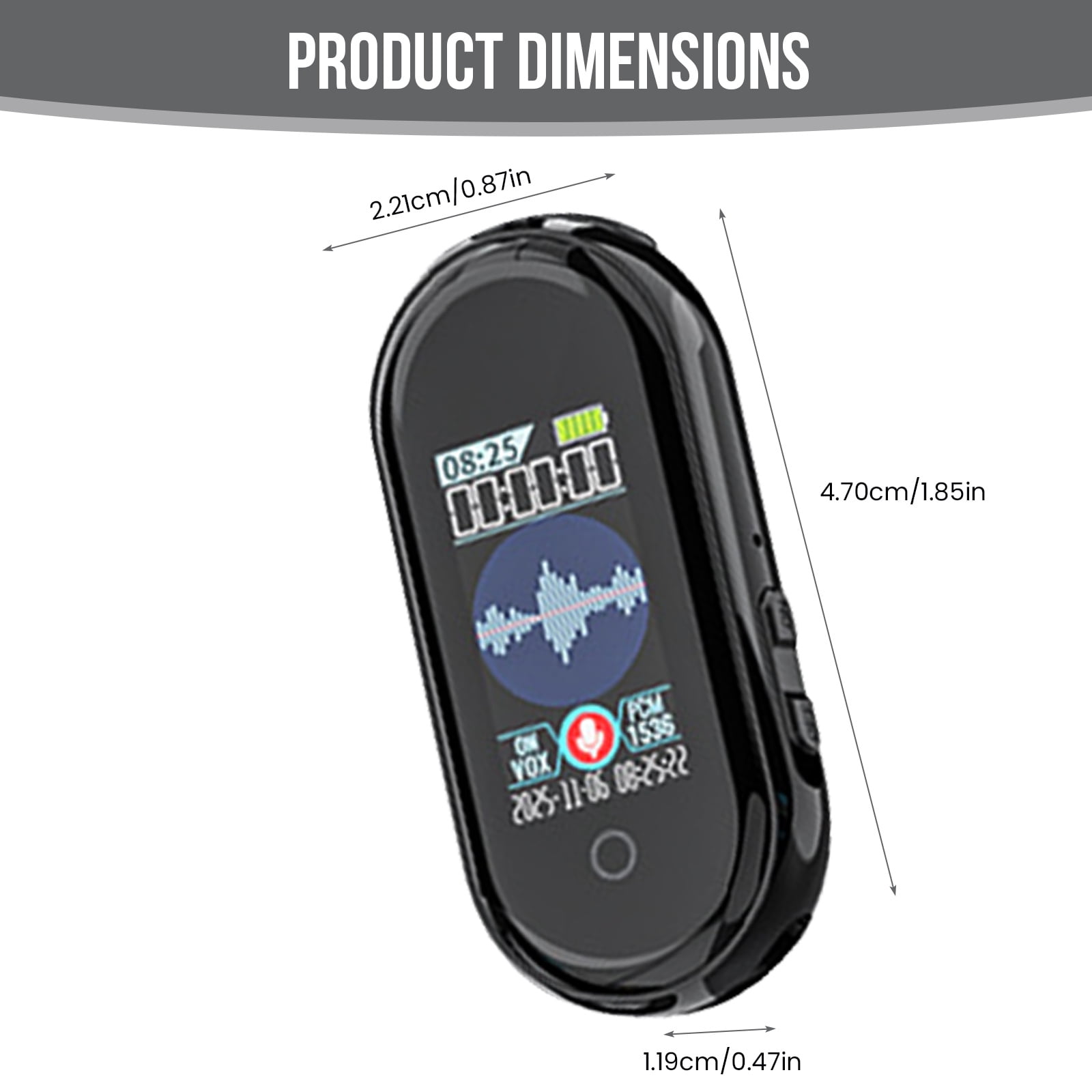 3-In-1 Portable Voice Recorder with Noise Cancellation, 64GB Smart High-Definition Recording Device, TYPE-C Charging, Ideal for Lectures, Interviews, Meetings, And Classes