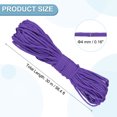thumbnail image 2 of Uxcell Corde Paracorde Réfléchissante, Corde Paracorde Fluorescente pour Camping Randonnée Pêche Violet 98 Pieds, 2 of 7