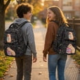 thumbnail image 3 of HUIACONG Capybara Study Backpack for Teens 12-18, Stylish Math Formula Print 17 Inch School Bag, Durable Lightweight Water Resistant Backpack for High School, 3 of 7