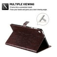 thumbnail image 4 of Dteck Folio Case for Lenovo Tab M10 FHD Plus 10.3 inch TB-X606F, Embossed Flower PU Leather Folio Stand Case with Card Holders Cover Auto Wake Sleep, Brown, 4 of 5