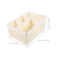 thumbnail image 2 of 4 Compartment Makeup Storage Box Plastic Skin Care Organizer Divided Vanity Bin for Desk or Countertop Beige, 2 of 8