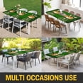 thumbnail image 5 of St. Patrick's Day Table Cloths for 5 Foot Rectangle Tables, Cute Kitten Cats Shamrock Leaf Wood Green Patio Waterproof Elastic Fitted Tablecloths, Washable Rectangular Table Cover for Camping, 5 of 8