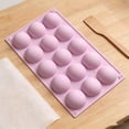thumbnail image 4 of Utensilios De Repostería Juego de 1 molde de silicona semicircular grande para hornear pasteles ligeros,pan y postres franceses (morado) Rkxzt, 4 of 8