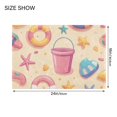 thumbnail image 4 of Yayeee Bath Rug for Bathroom Floor Non Slip Contour Fluffy Soft Absorbent Mat, 20"x24", Blue Beach Toys Pattern, 4 of 7