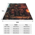 thumbnail image 3 of Cauagu Dark Skull King Throne Pattern Flannel Bed Blankets,Fleece Blanket Comfortable Air Conditioning Blanket for Sofa Bed Travel Couch & Living Room-50"x40", 3 of 7