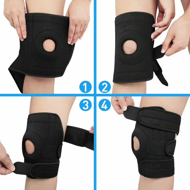  Neo-G Knee Support, Open Patella – Knee Support for Knee Pain  Arthritis, Joint Pain Relief, Meniscus tear, runners knee, patella injuries  – Knee support for women and men - Adjustable Compression 