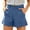 A12-Blue, variant on Sokhug Casual Shorts for Women High Waist Loose Fit Deep Utility Pockets Summer Daily Wear Outdoor Short