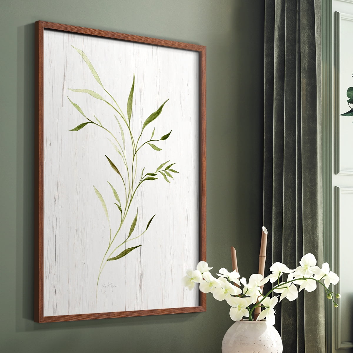 Windblown Leaves II Framed Print - Solid Wood in Single Picture Frame Solid Wood 2 Framed Print