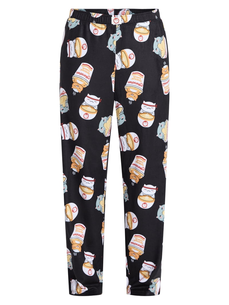 Maruchan Women's and Women's Plus Ramen Cats Sleep Pants with
