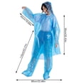 thumbnail image 3 of Yuarrent Chubasquero de una sola pieza, pantalones impermeables, ropa de lluvia PE para viajes al aire libre para adultos, mujeres, hombres, Color Type3 NO3 Yuarrent HA007210-00, 3 of 6