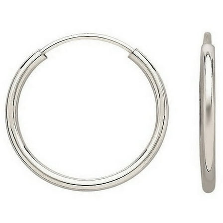 Sterling Silver 1.5mm x 14mm Endless Hoop Earrings
